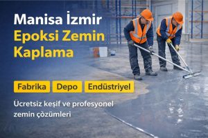 Manisa İzmir bölgesinde yapılan profesyonel epoksi zemin kaplama çalışması 